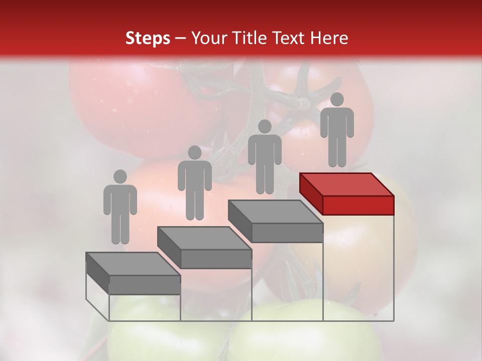 A Bunch Of Tomatoes On A Plant With A Red Background PowerPoint Template