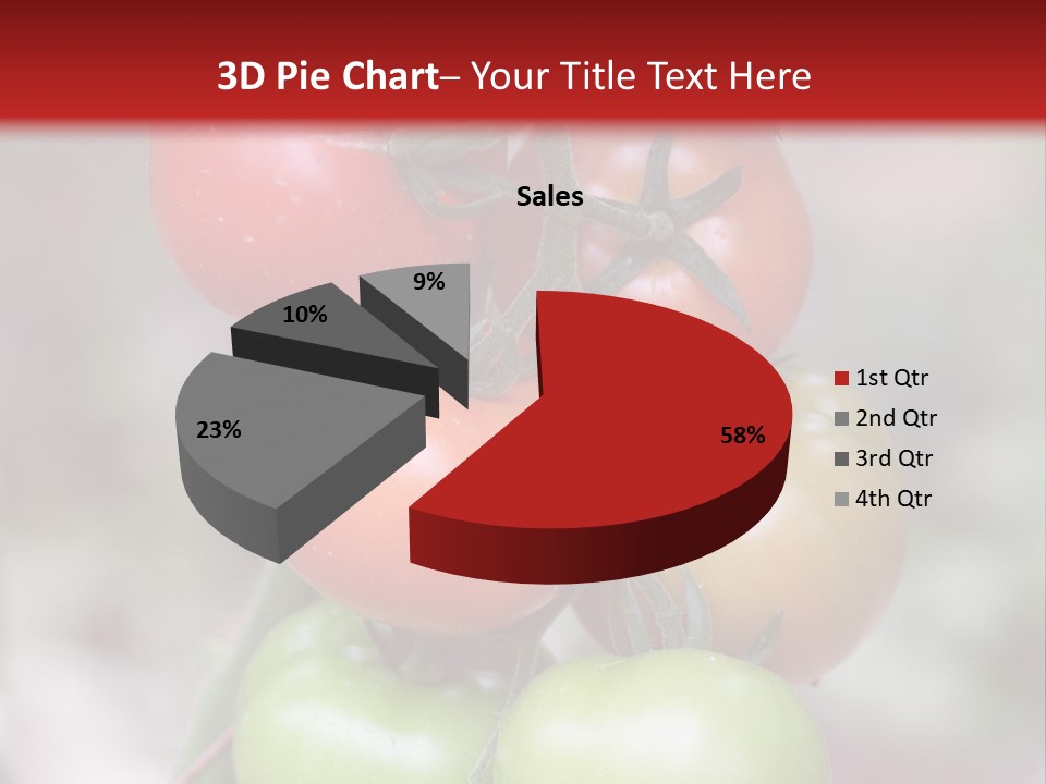 A Bunch Of Tomatoes On A Plant With A Red Background PowerPoint Template