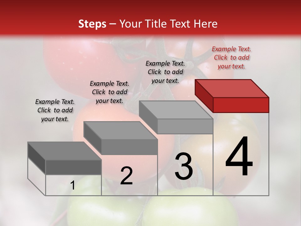 A Bunch Of Tomatoes On A Plant With A Red Background PowerPoint Template