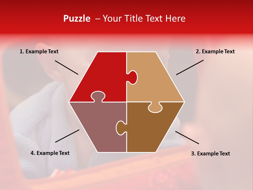 Baby Seeing Self In Mirror PowerPoint Template