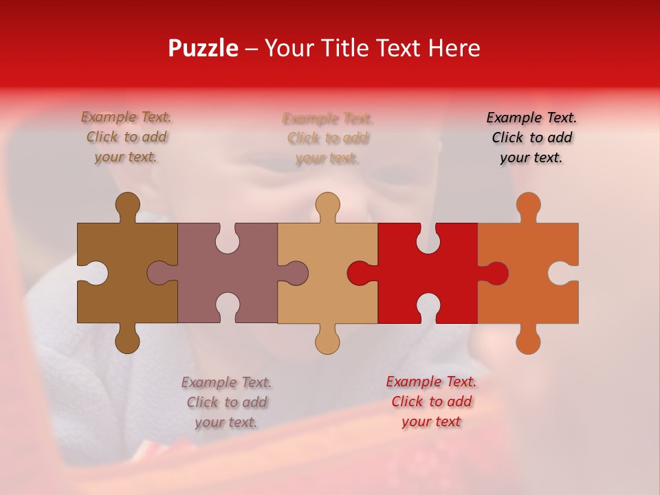 Baby Seeing Self In Mirror PowerPoint Template