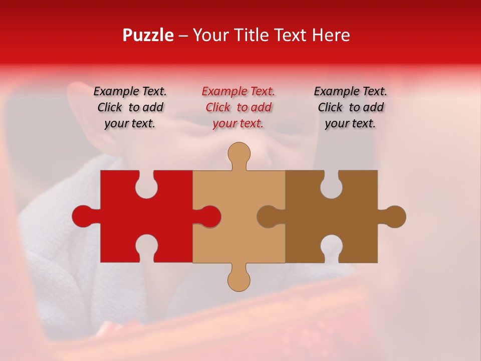 Baby Seeing Self In Mirror PowerPoint Template