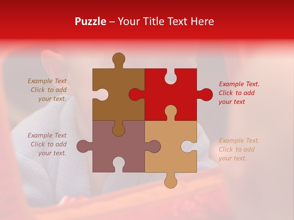 Baby Seeing Self In Mirror PowerPoint Template