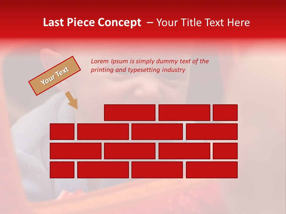 Baby Seeing Self In Mirror PowerPoint Template