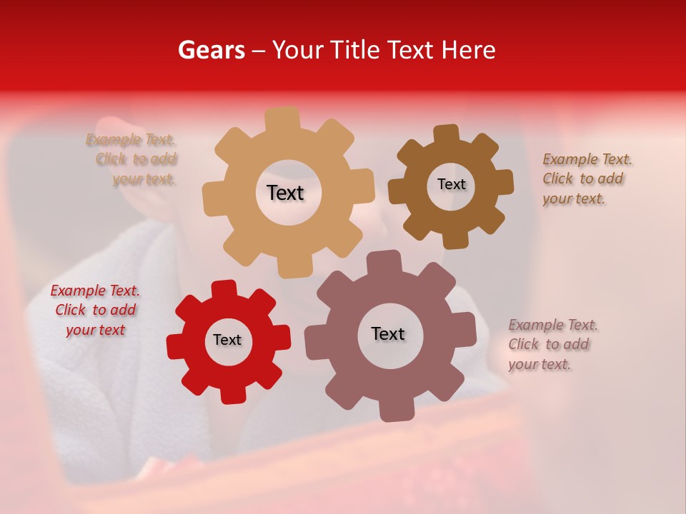 Baby Seeing Self In Mirror PowerPoint Template