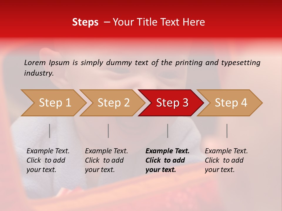 Baby Seeing Self In Mirror PowerPoint Template