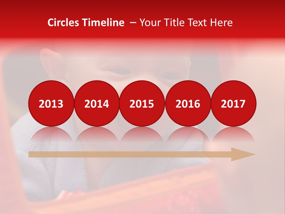 Baby Seeing Self In Mirror PowerPoint Template