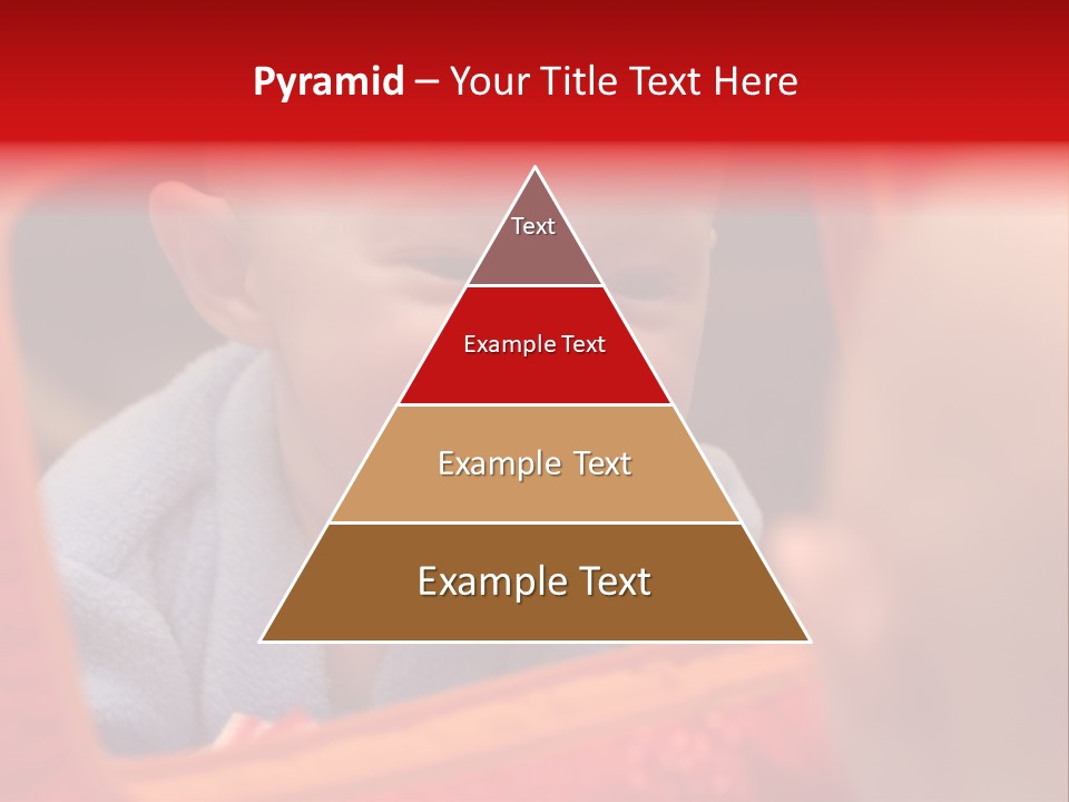 Baby Seeing Self In Mirror PowerPoint Template