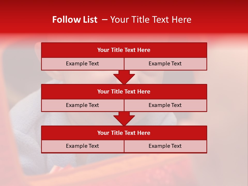 Baby Seeing Self In Mirror PowerPoint Template