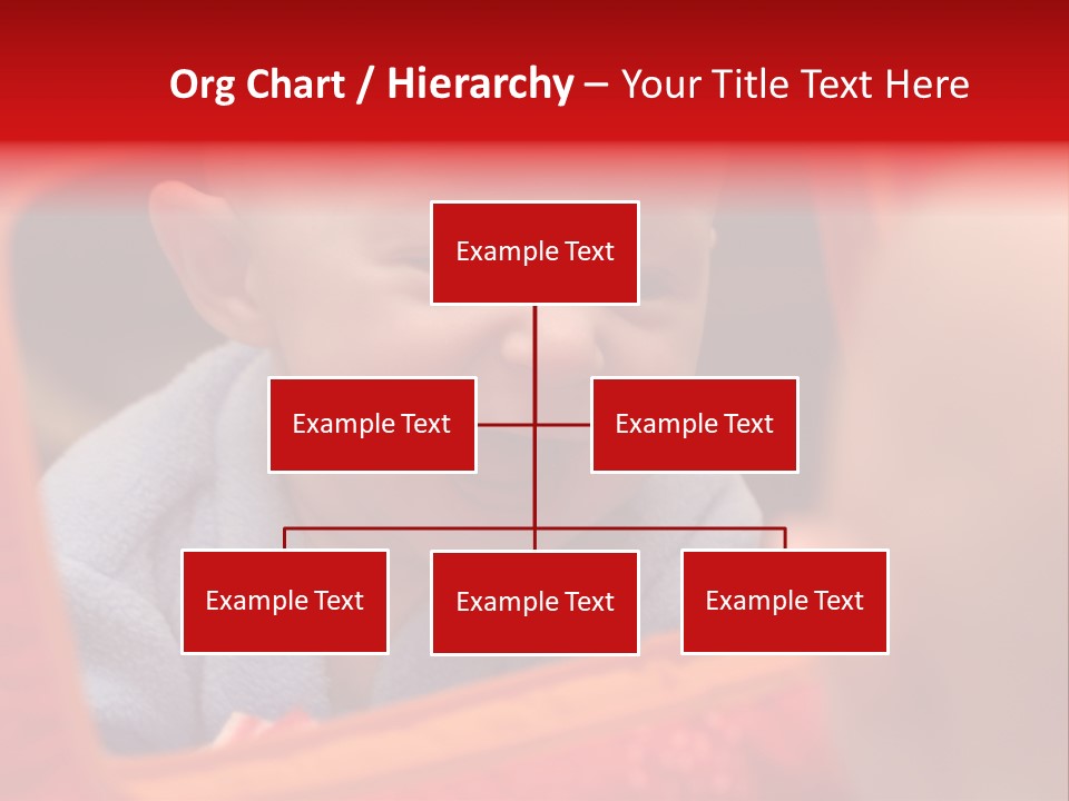Baby Seeing Self In Mirror PowerPoint Template