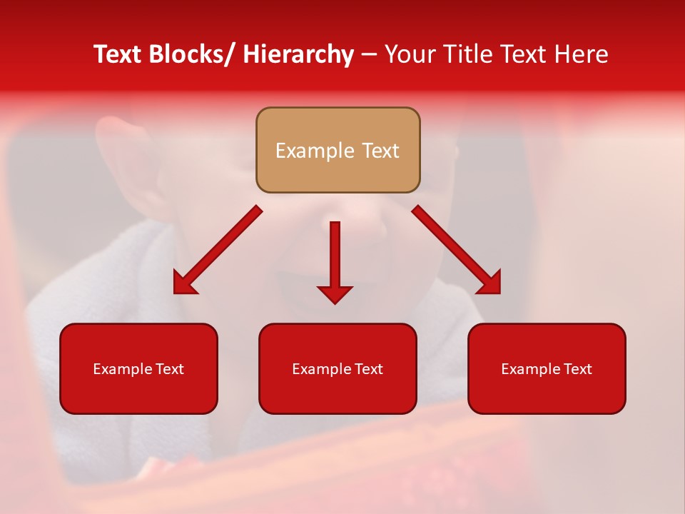 Baby Seeing Self In Mirror PowerPoint Template