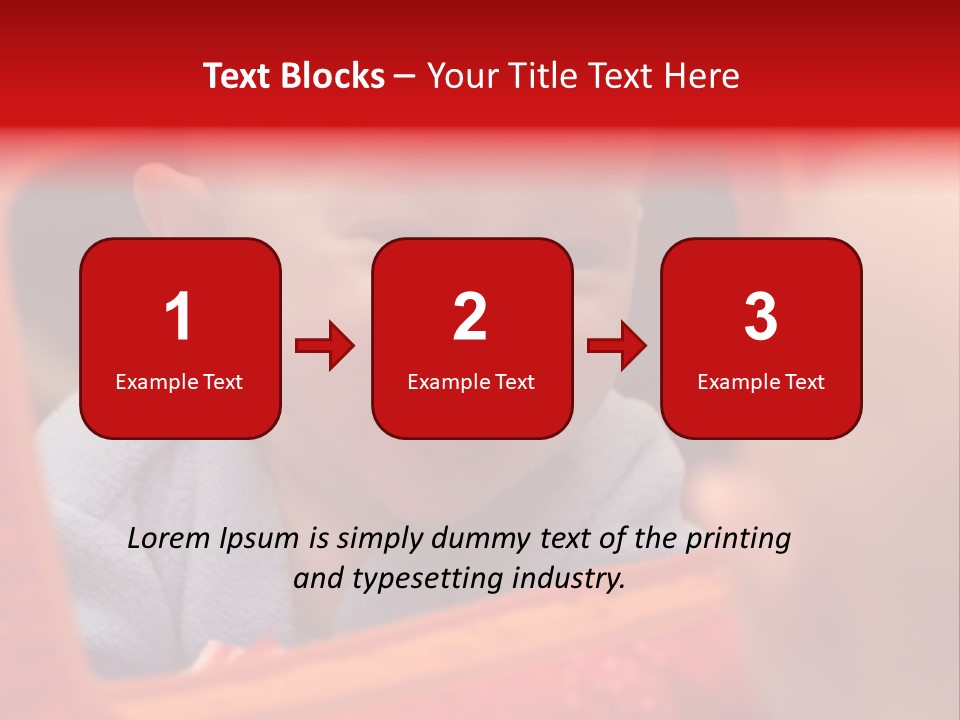 Baby Seeing Self In Mirror PowerPoint Template