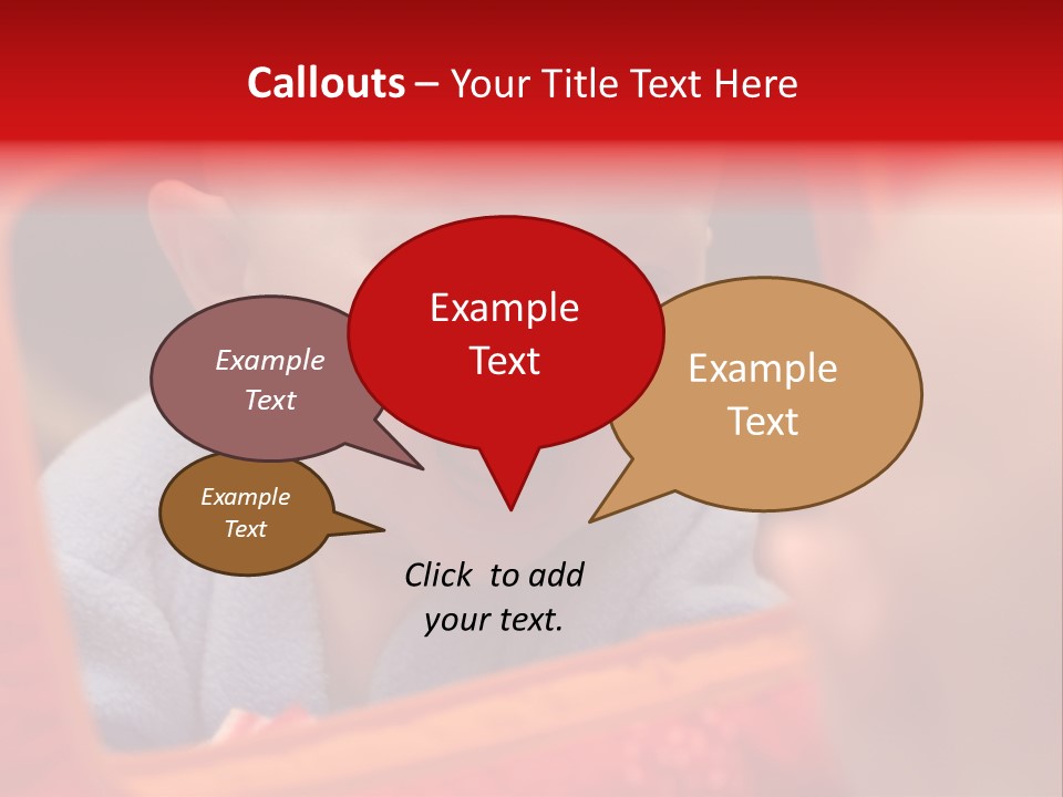 Baby Seeing Self In Mirror PowerPoint Template