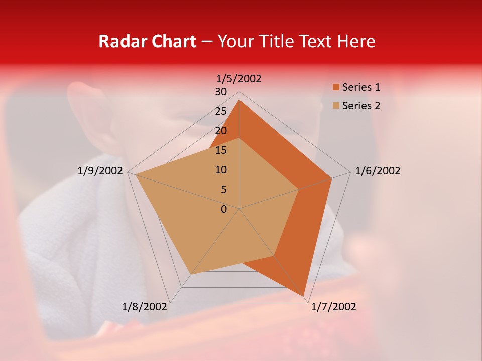 Baby Seeing Self In Mirror PowerPoint Template