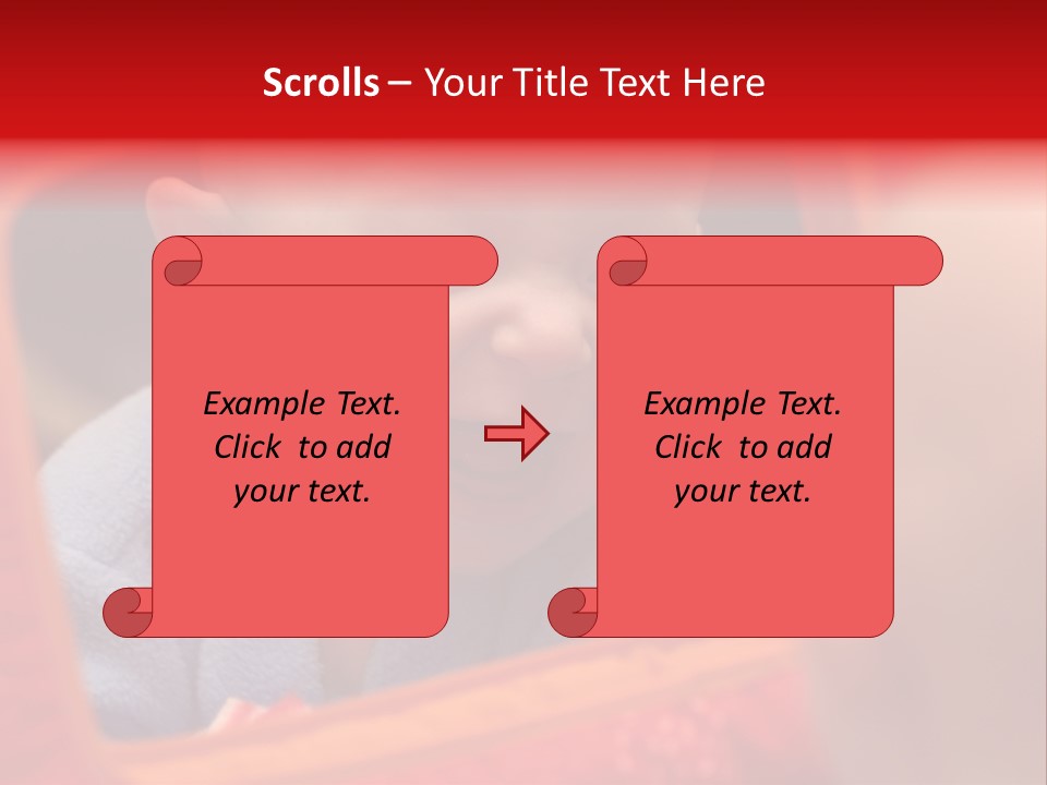 Baby Seeing Self In Mirror PowerPoint Template
