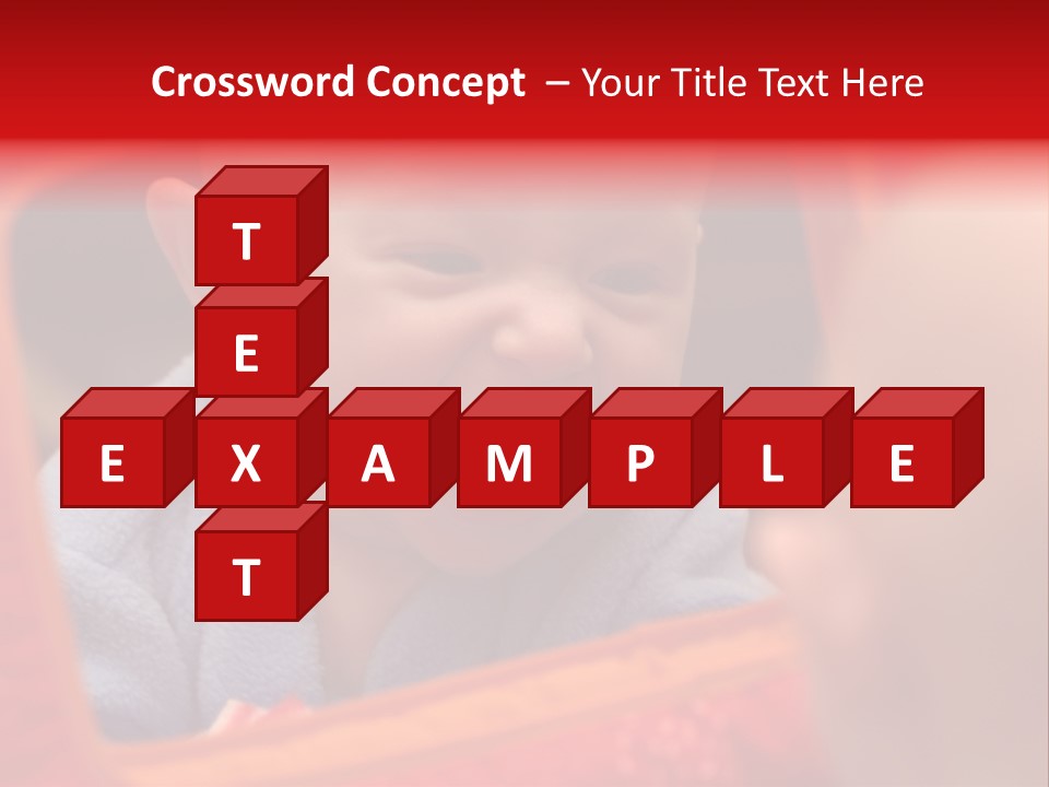 Baby Seeing Self In Mirror PowerPoint Template