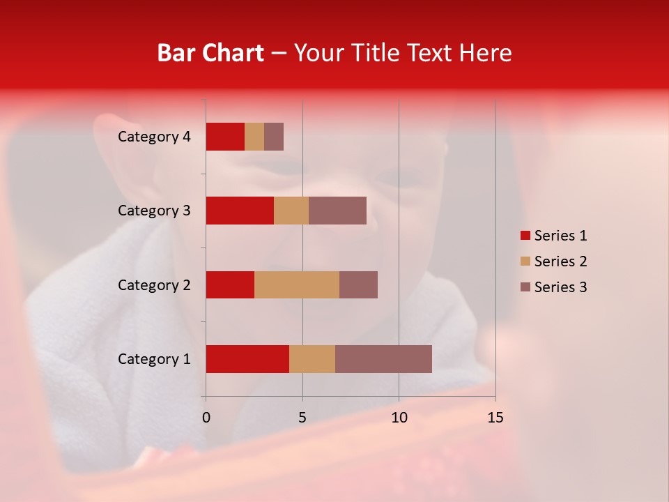 Baby Seeing Self In Mirror PowerPoint Template