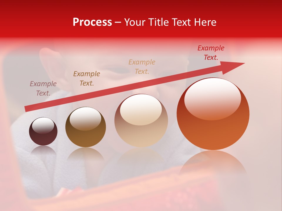 Baby Seeing Self In Mirror PowerPoint Template