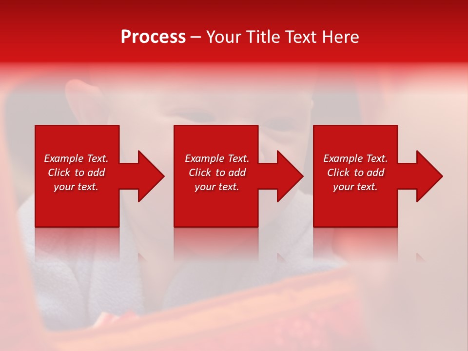 Baby Seeing Self In Mirror PowerPoint Template