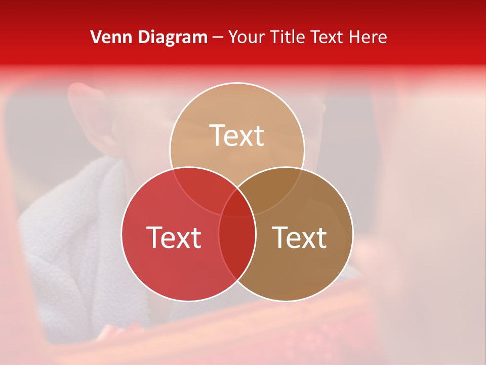 Baby Seeing Self In Mirror PowerPoint Template