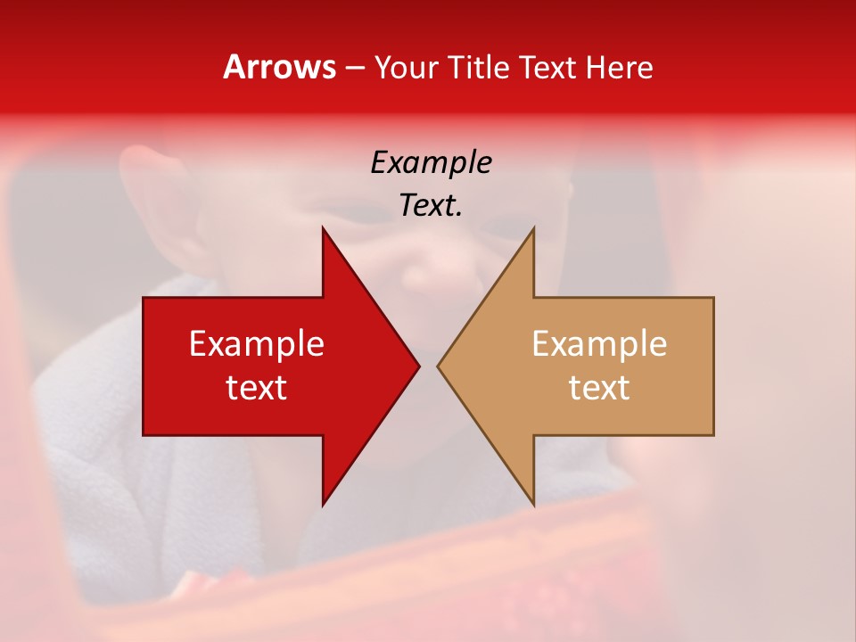 Baby Seeing Self In Mirror PowerPoint Template