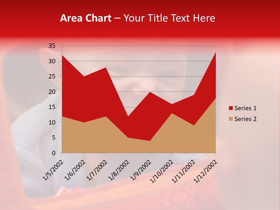 Baby Seeing Self In Mirror PowerPoint Template