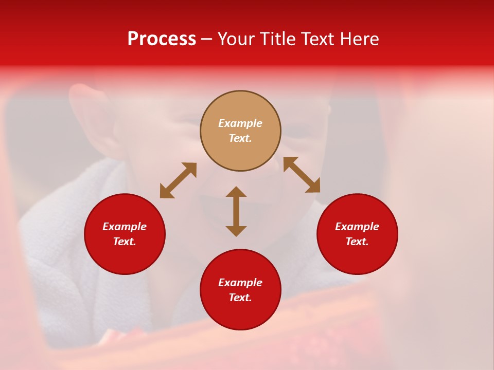 Baby Seeing Self In Mirror PowerPoint Template