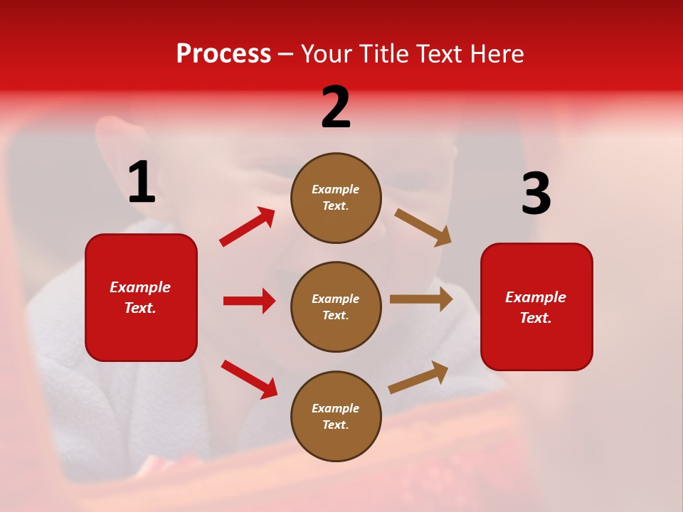 Baby Seeing Self In Mirror PowerPoint Template