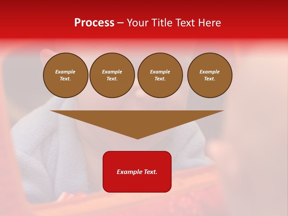 Baby Seeing Self In Mirror PowerPoint Template