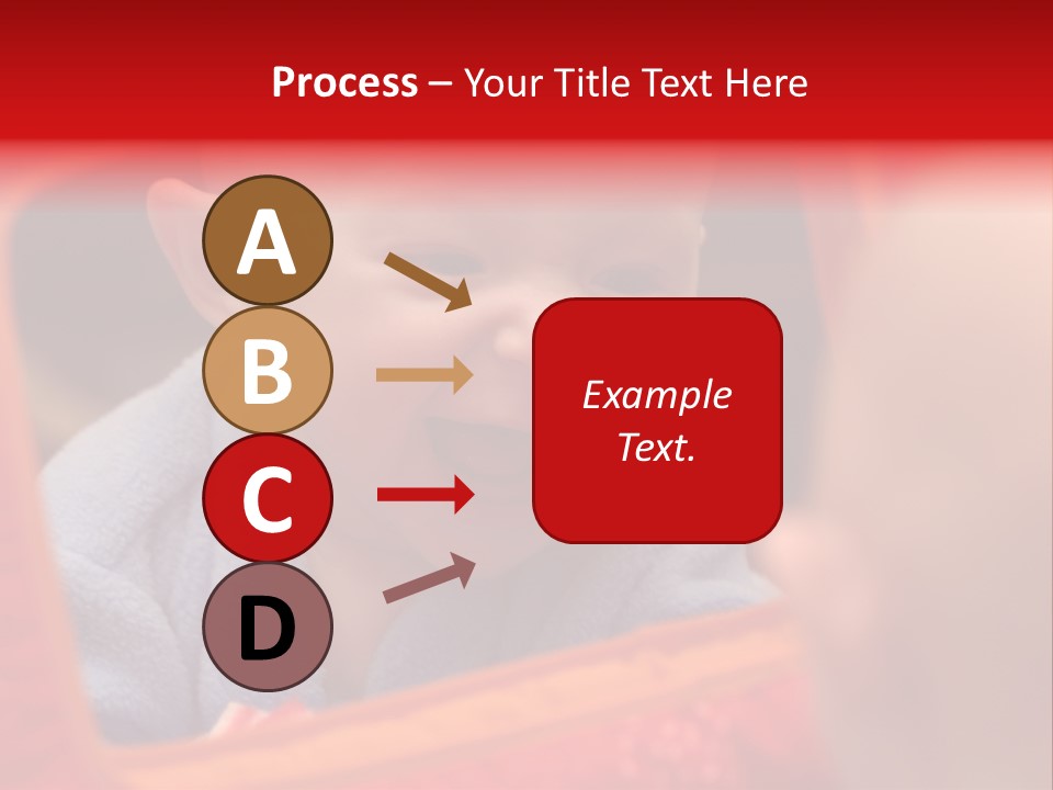 Baby Seeing Self In Mirror PowerPoint Template