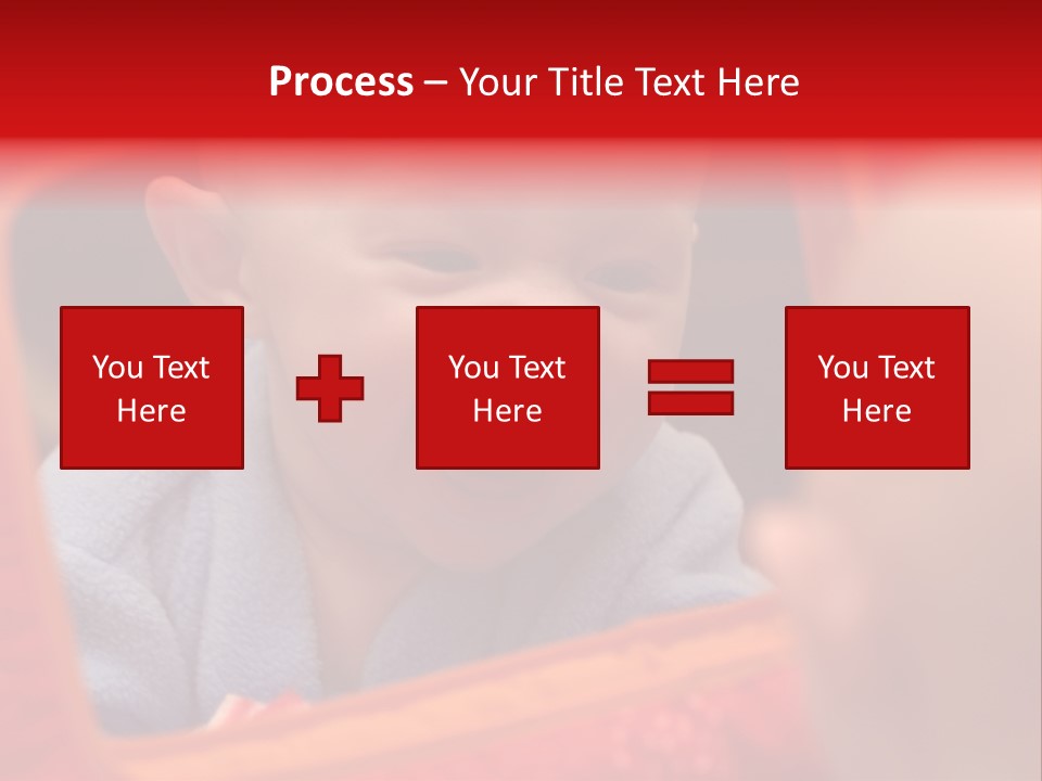 Baby Seeing Self In Mirror PowerPoint Template