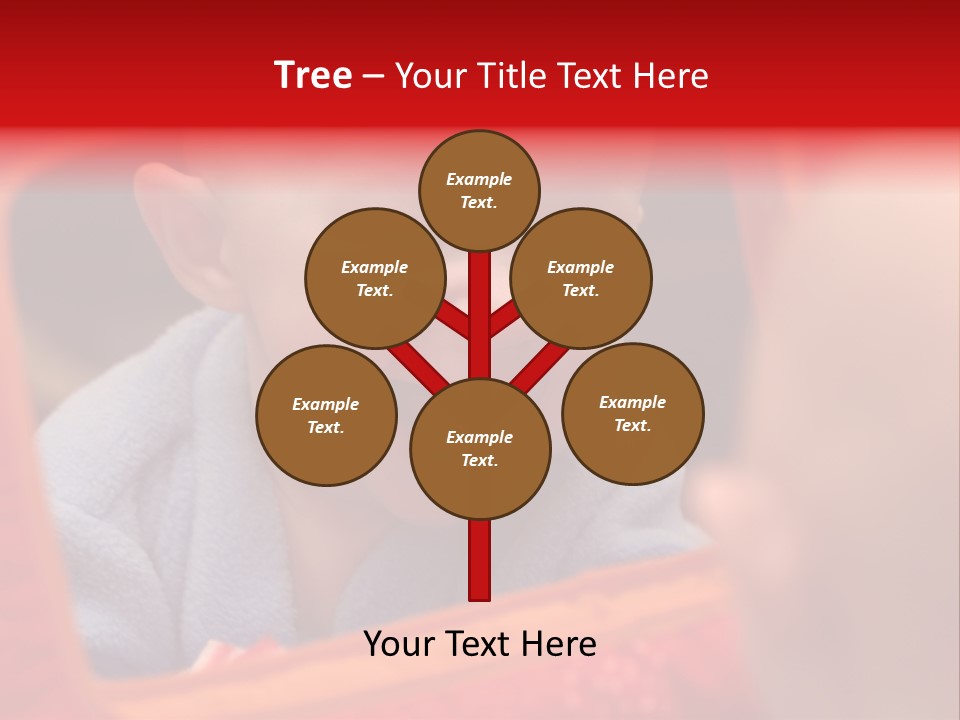 Baby Seeing Self In Mirror PowerPoint Template