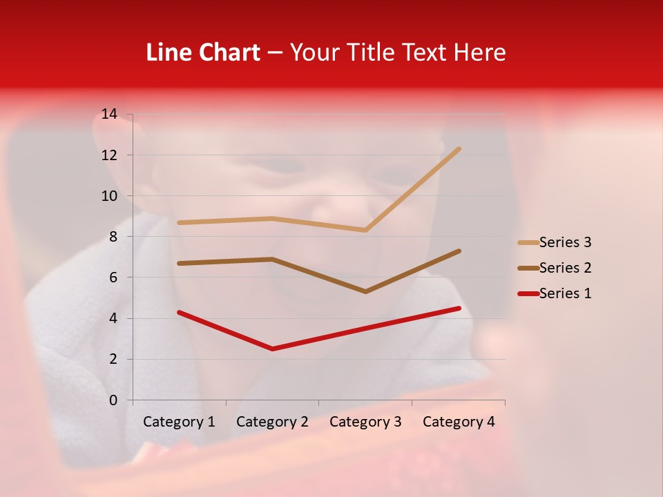 Baby Seeing Self In Mirror PowerPoint Template
