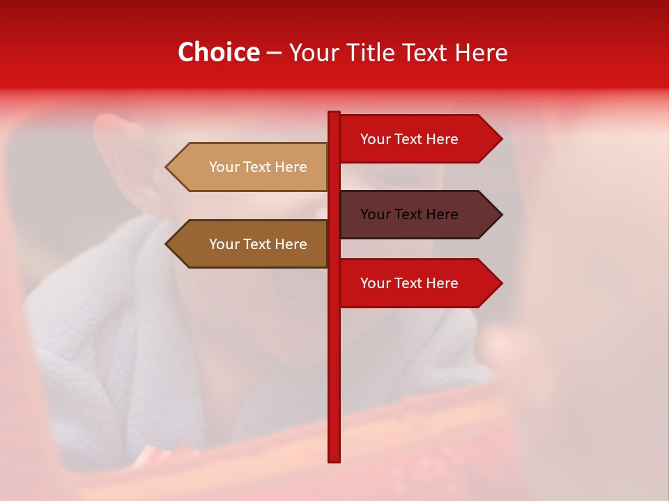 Baby Seeing Self In Mirror PowerPoint Template