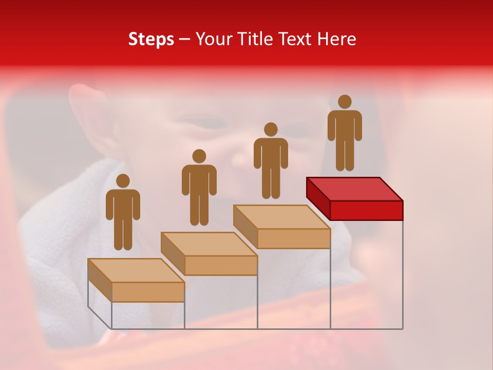 Baby Seeing Self In Mirror PowerPoint Template