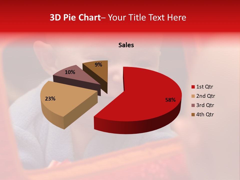 Baby Seeing Self In Mirror PowerPoint Template