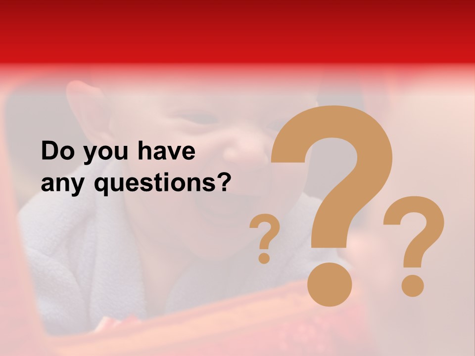 Baby Seeing Self In Mirror PowerPoint Template