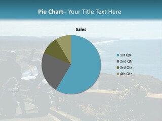 Tour Bike Pair Reach Their Goal, West Coast, New Zealand Coastal Vista PowerPoint Template