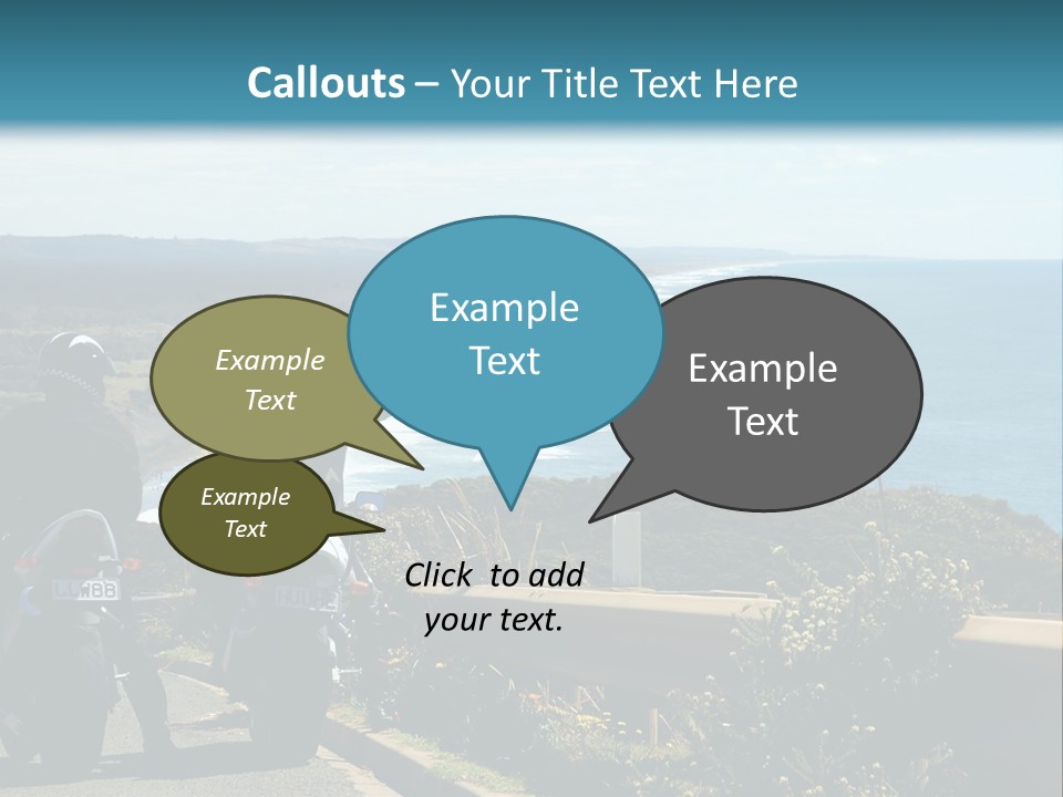 Tour Bike Pair Reach Their Goal, West Coast, New Zealand Coastal Vista PowerPoint Template