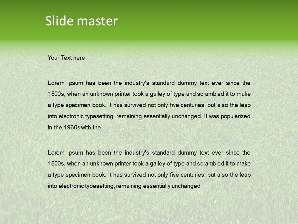Green Grass Background PowerPoint Template
