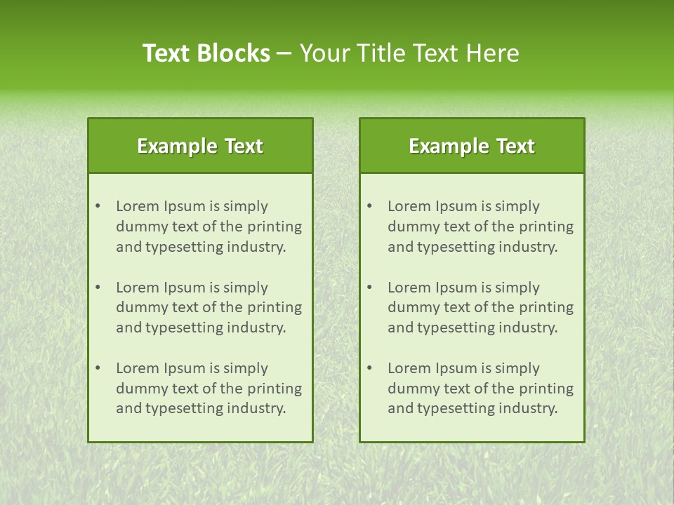 Green Grass Background PowerPoint Template