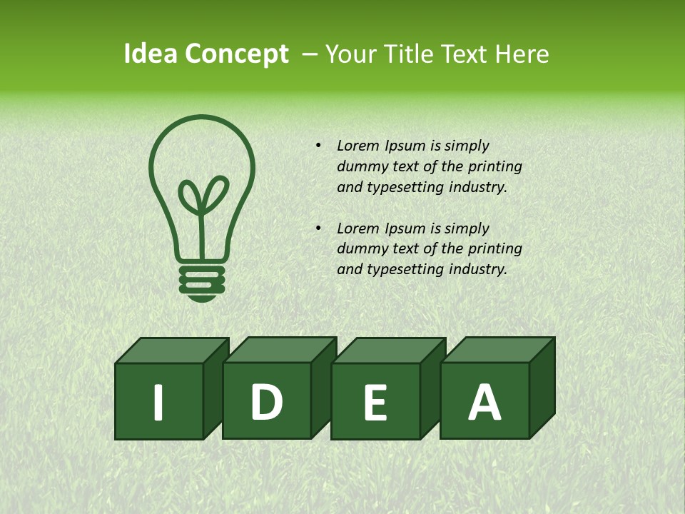 Green Grass Background PowerPoint Template