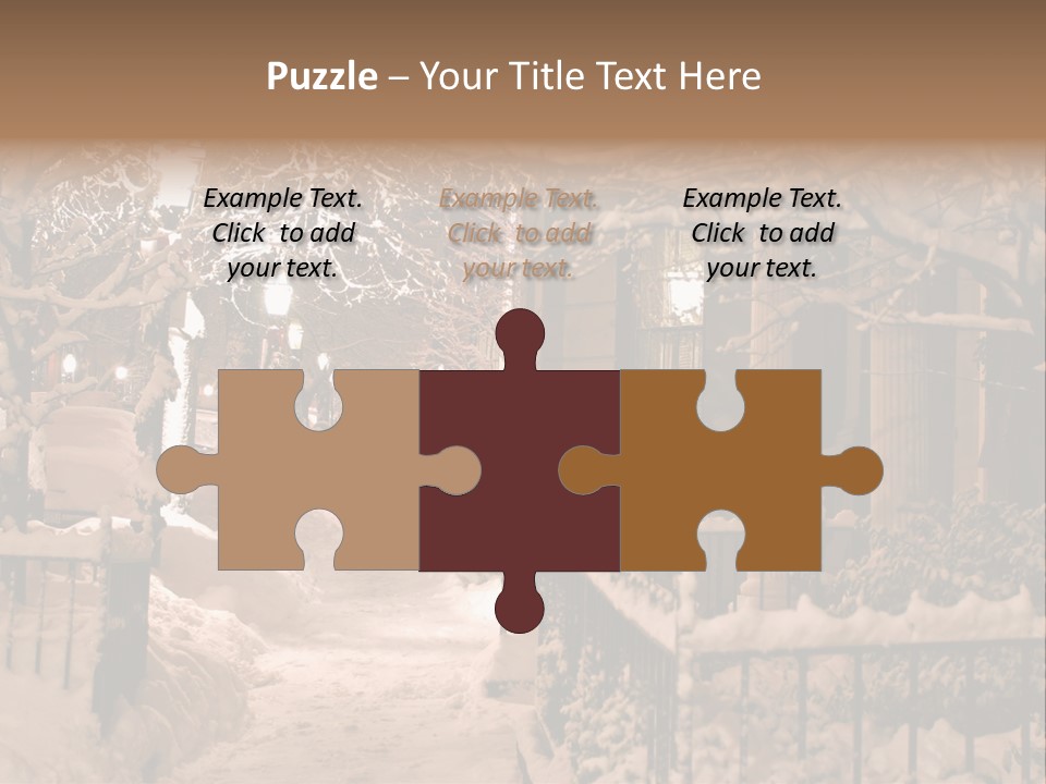 Stock Image Of A Snowing Winter At Boston, Massachusetts, Usa PowerPoint Template