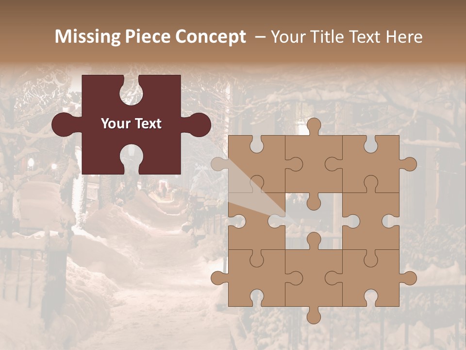 Stock Image Of A Snowing Winter At Boston, Massachusetts, Usa PowerPoint Template