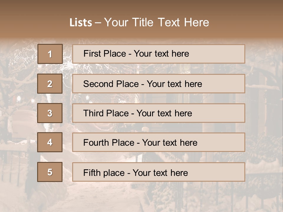Stock Image Of A Snowing Winter At Boston, Massachusetts, Usa PowerPoint Template