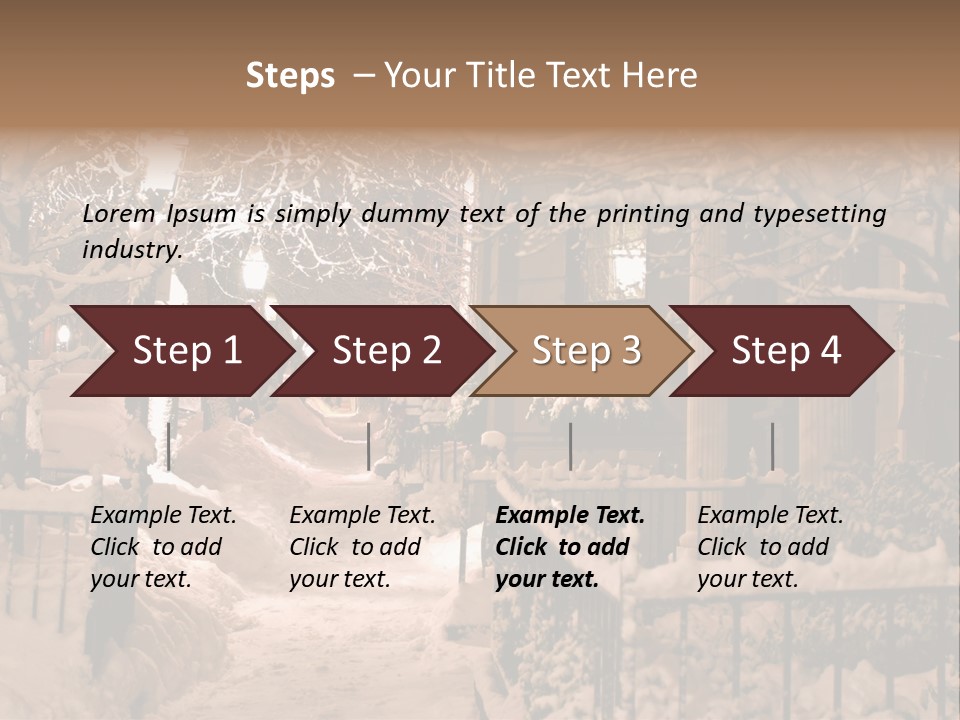 Stock Image Of A Snowing Winter At Boston, Massachusetts, Usa PowerPoint Template