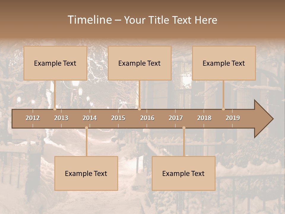 Stock Image Of A Snowing Winter At Boston, Massachusetts, Usa PowerPoint Template