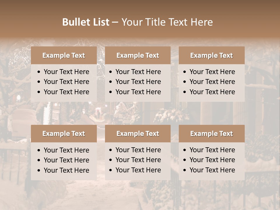 Stock Image Of A Snowing Winter At Boston, Massachusetts, Usa PowerPoint Template