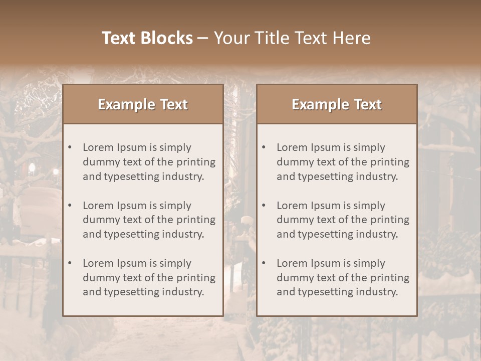 Stock Image Of A Snowing Winter At Boston, Massachusetts, Usa PowerPoint Template