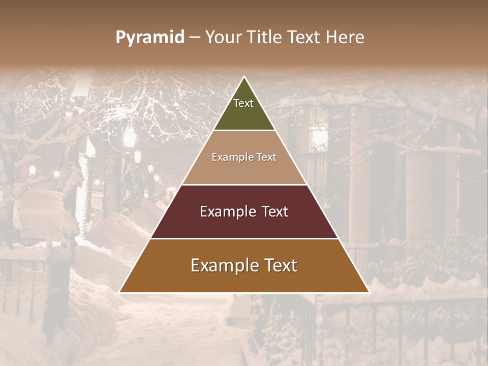 Stock Image Of A Snowing Winter At Boston, Massachusetts, Usa PowerPoint Template